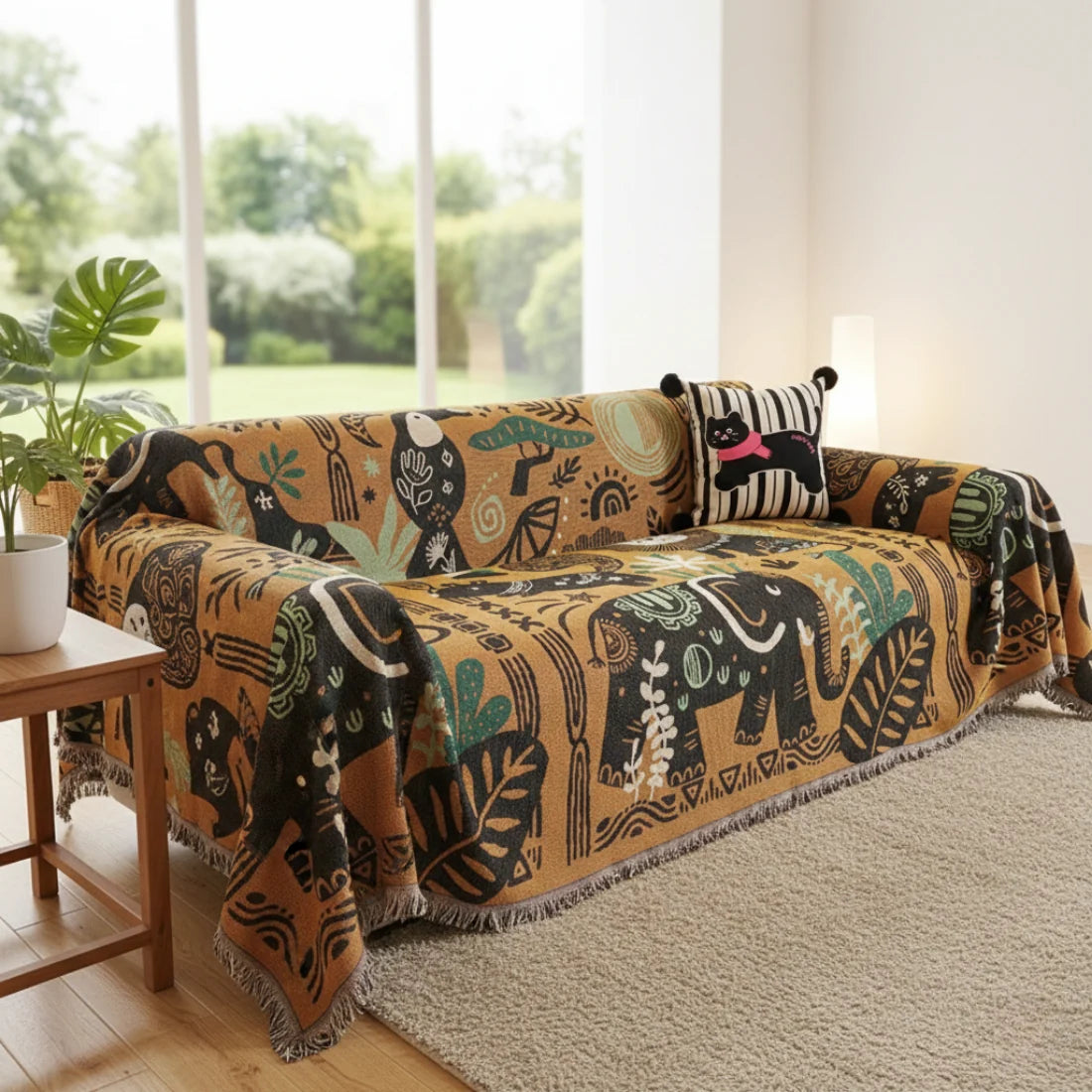 Anti-Slip Multicolor Printed Sofa Cover