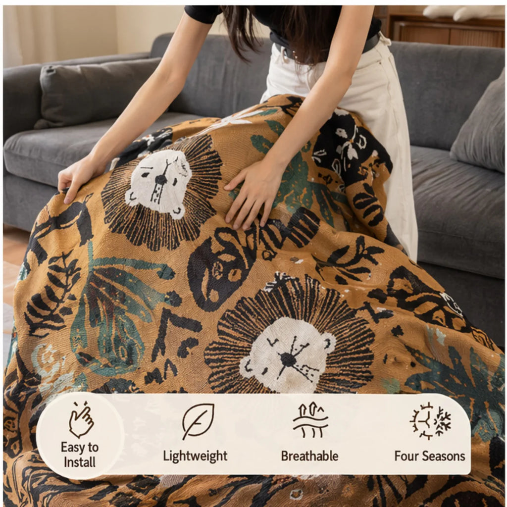 Anti-Slip Multicolor Printed Sofa Cover