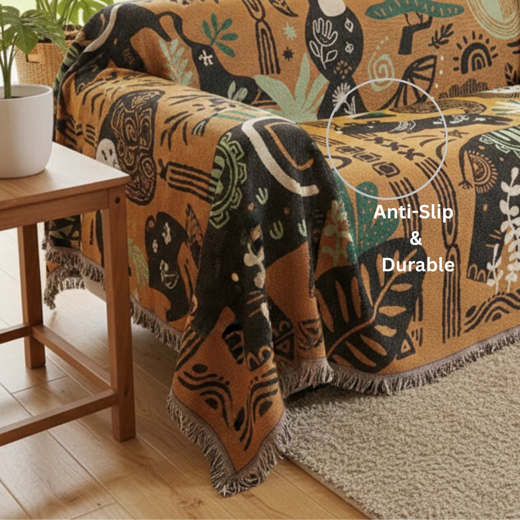 Anti-Slip Multicolor Printed Sofa Cover