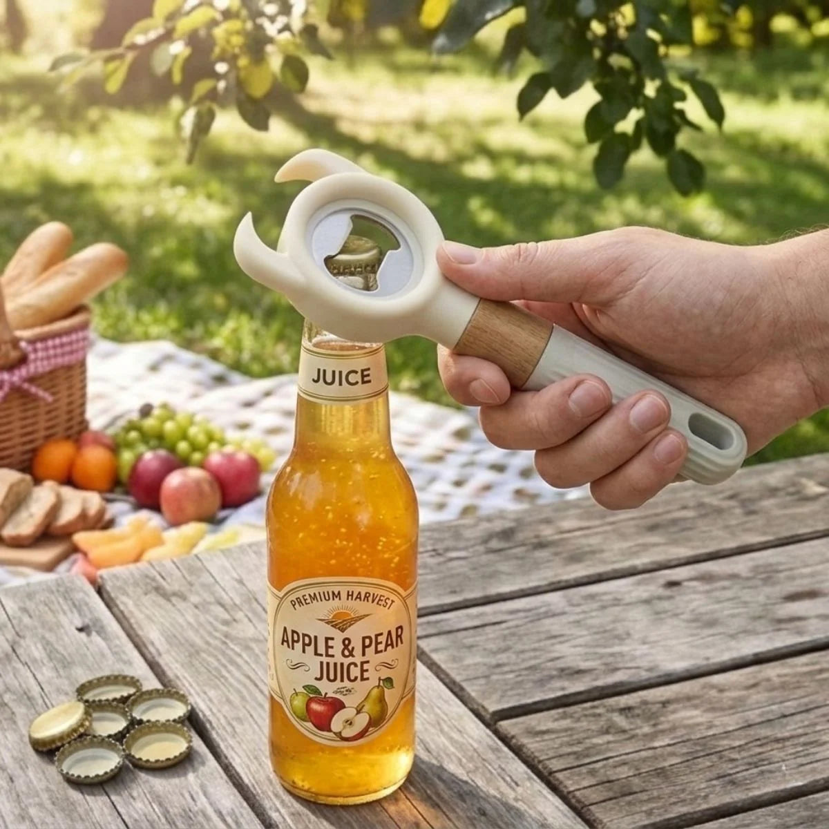 Bottle Opener With Stainless Steel Opening Head