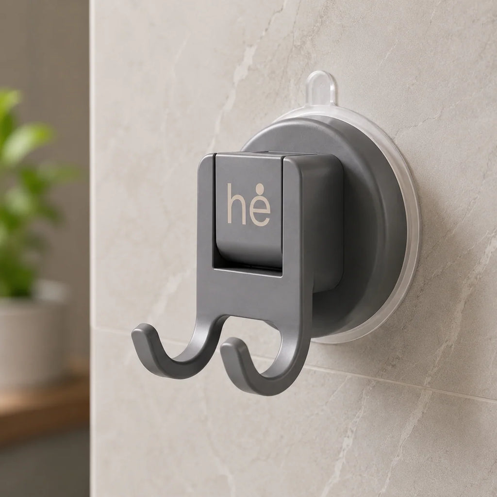 Wall-Mounted Suction Cup Double Hook