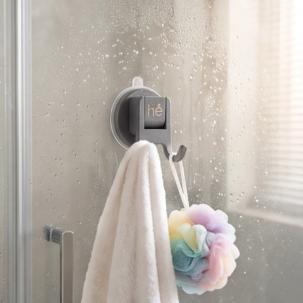 Wall-Mounted Suction Cup Double Hook