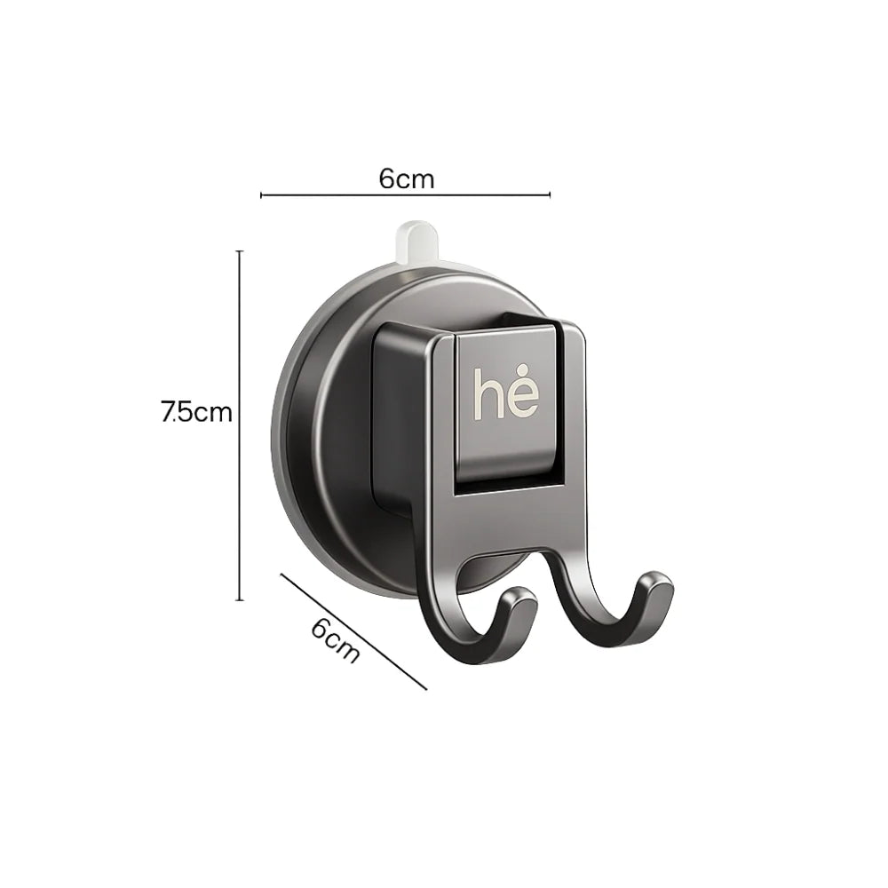 Wall-Mounted Suction Cup Double Hook